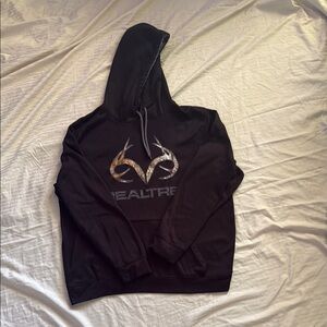 Realtree Black Hoodie with Antler Logo